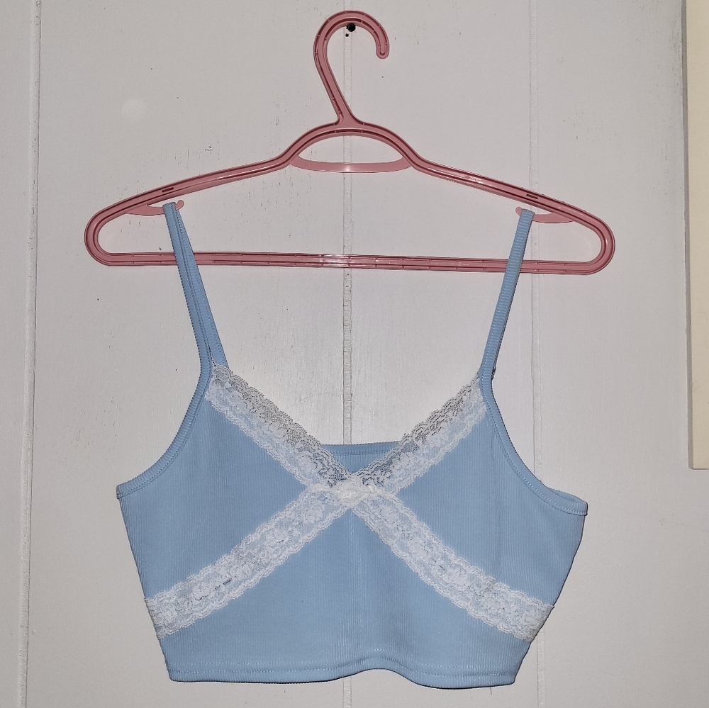 Blue Cropped Cami